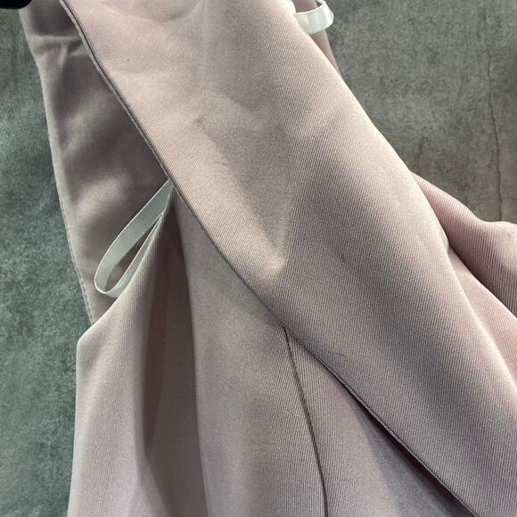 XSCAPE Women's Blush Pink Off-The-Shoulder Sweetheart Neck Ruched Gown SZ 6 - Picture 6 of 14